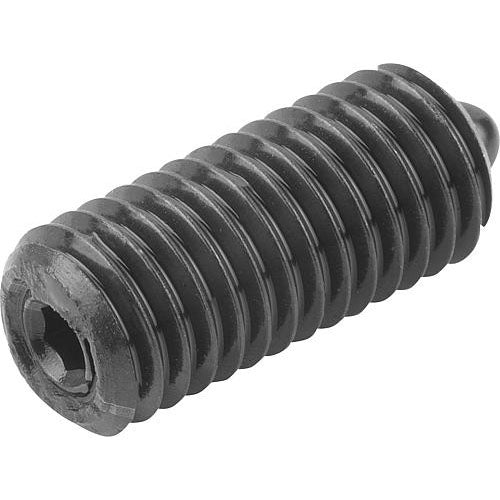KIPP K0317.104 SPRING PLUNGER LIGHT SPRING FORCE D=M04 L=15, STEEL, COMP:PIN STEEL, PU=25 Online