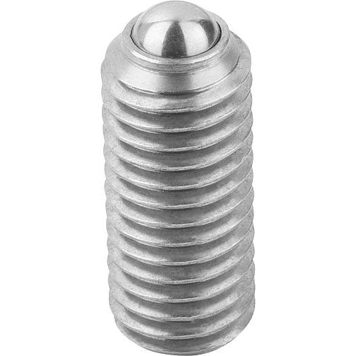 KIPP K0316.206 SPRING PLUNGER INTENSIFIED SPRING FORCE D=M06 L=15, STAINLESS STEEL, COMP:BALL STAINLESS STEEL Fashion