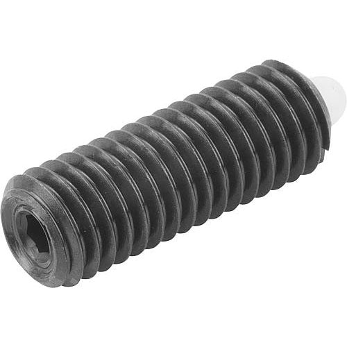 KIPP K0318.105 SPRING PLUNGER LIGHT SPRING FORCE D=M05 L=18, STEEL, COMP:PIN POM Online