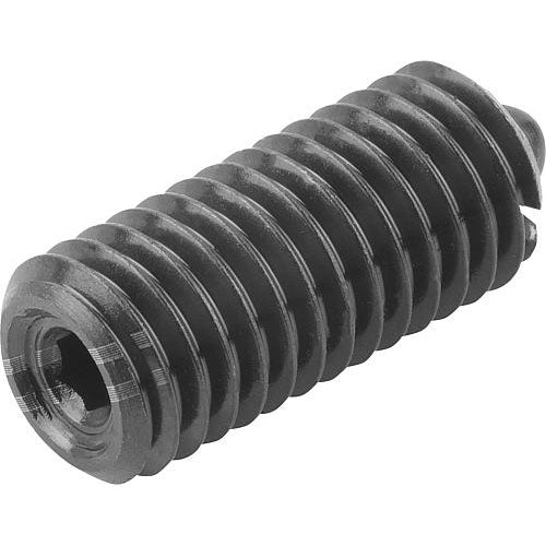 KIPP K0317.2A6 SPRING PLUNGER INTENSIFIED SPRING FORCE D=5/8-11 L=32, STEEL, COMP:PIN STEEL, PU=10 Online