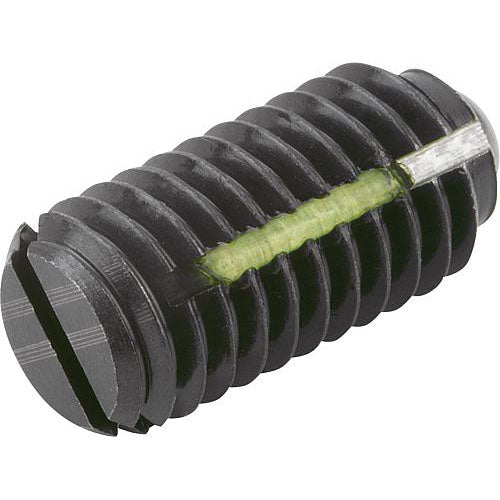 KIPP K0321.2A1 SPRING PLUNGER INTENSIFIED SPRING FORCE, WITH THREAD LOCK D=10-32 L=12, STEEL, COMP:BALL STEEL, PU=10 Hot on Sale