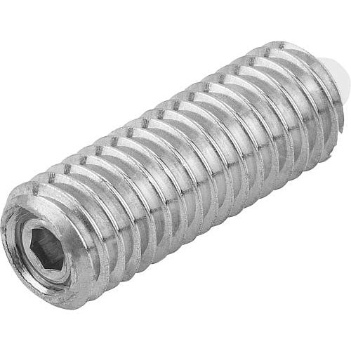 KIPP K0320.A3 SPRING PLUNGER STANDARD SPRING FORCE D=5/16-18 L=22, STAINLESS STEEL, COMP:PIN POM Online