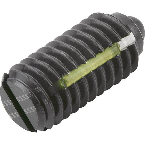 KIPP K0323.205 SPRING PLUNGER INTENSIFIED SPRING FORCE, WITH THREAD LOCK D=M05 L=12, STEEL, COMP:PIN STEEL, PU=10 Fashion