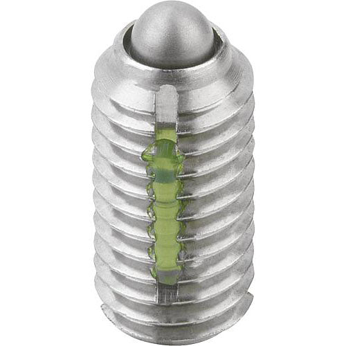 KIPP K0324.108 SPRING PLUNGER LIGHT SPRING FORCE, WITH THREAD LOCK D=M08 L=16, STAINLESS STEEL, COMP:PIN STAINLESS STEEL, PU=5 Online