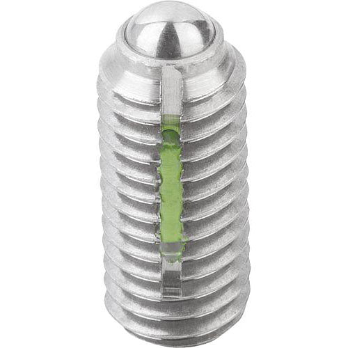 KIPP K0326.205 SPRING PLUNGER INTENSIFIED SPRING FORCE, WITH THREAD LOCK D=M05 L=14, STAINLESS STEEL, COMP:BALL STAINLESS Sale