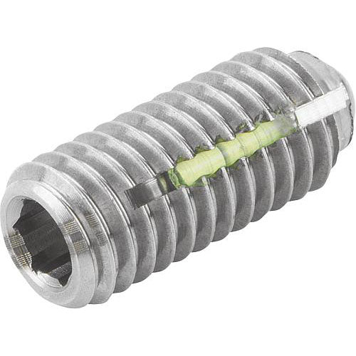 KIPP K0326.205 SPRING PLUNGER INTENSIFIED SPRING FORCE, WITH THREAD LOCK D=M05 L=14, STAINLESS STEEL, COMP:BALL STAINLESS Sale