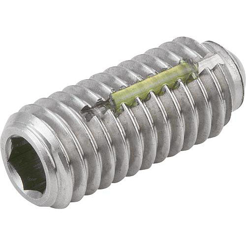 KIPP K0326.04 SPRING PLUNGER STANDARD SPRING FORCE, WITH THREAD LOCK D=M04 L=10, STAINLESS STEEL, COMP:BALL STAINLESS STEEL Online