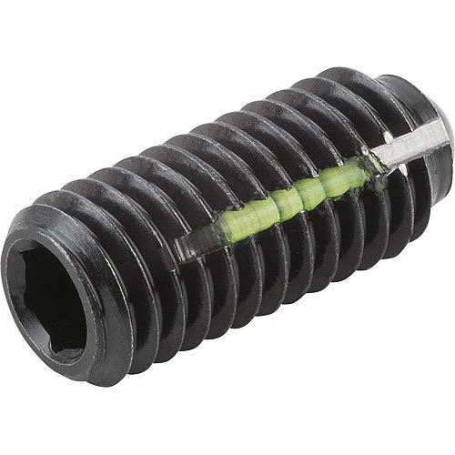 KIPP K0325.03 SPRING PLUNGER STANDARD SPRING FORCE, WITH THREAD LOCK D=M03 L=9, STEEL, COMP:BALL STEEL Online now