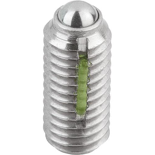 KIPP K0326.03 SPRING PLUNGER STANDARD SPRING FORCE, WITH THREAD LOCK D=M03 L=9, STAINLESS STEEL, COMP:BALL STAINLESS STEEL Discount