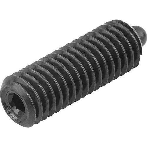 KIPP K0327.16 SPRING PLUNGER STANDARD SPRING FORCE, WITH THREAD LOCK D=M16 L=32, STEEL, COMP:PIN STEEL Online Hot Sale