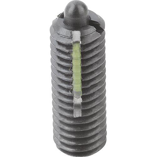 KIPP K0327.1A6 SPRING PLUNGER LIGHT SPRING FORCE, WITH THREAD LOCK D=5/8-11 L=32, STEEL, COMP:PIN STEEL, PU=5 Supply