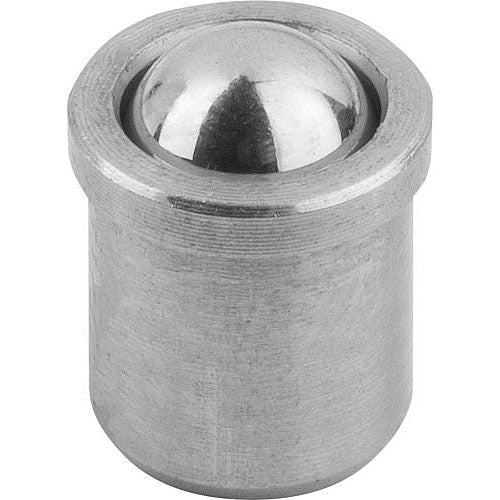 KIPP K0333.05 SPRING PLUNGER SPRING FORCE, SMOOTH VERSION, D=5 L=6, STAINLESS STEEL, COMP:STAINLESS STEEL on Sale
