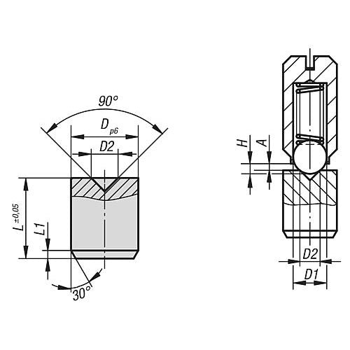 KIPP K0332.10040 LOCATOR, D=10, D2=4, L=12, FREE-CUTTING STEEL, PU=1 Online now