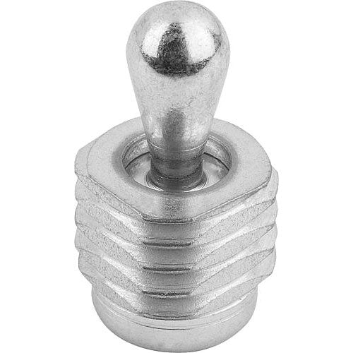 KIPP K0371.1100X12 LATERAL SPRING PLUNGER SPRING FORCE, WITH THREADED SLEEVE WITHOUT SEAL, D=M12 L=11,5, STEEL, COMP:STEEL Supply