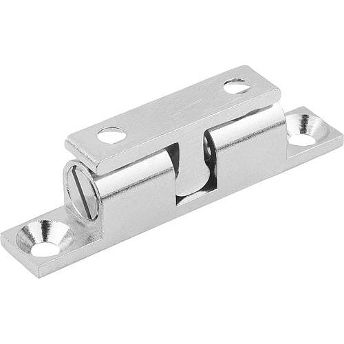 KIPP K0583.60 DOUBLE BALL CATCH, L=60, B=11, H=13,2, A=50, BRASS CHROMED, COMP:BALL STAINLESS STEEL Fashion