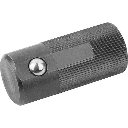 KIPP K0374.622 LATERAL SPRING PLUNGER SPRING FORCE, DOUBLE SIDED, D=22 L=45, FORM:D, FREE-CUTTING STEEL, COMP:STEEL Online now