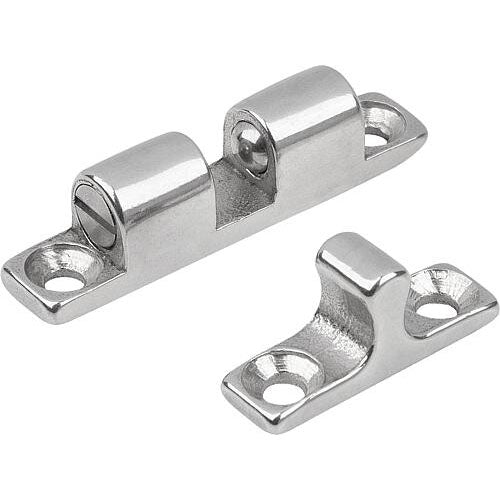 KIPP K0583.500 DOUBLE BALL CATCH, L=50, B=10, H=12,2, A=40, ZINC CHROMED, COMP:BALL STAINLESS STEEL Online Hot Sale