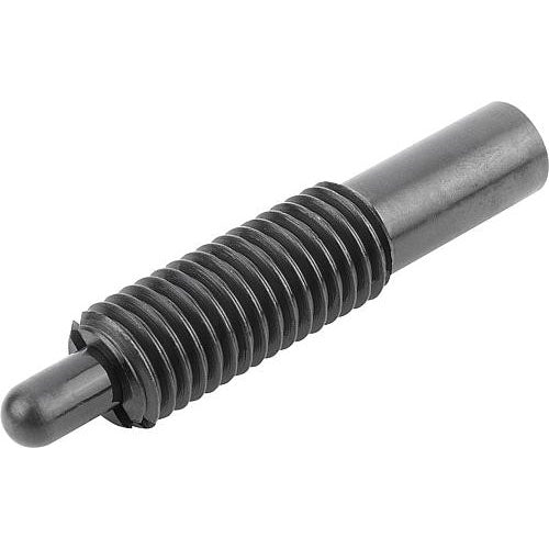 KIPP K0657.616X80 SPRING PLUNGER SPRING FORCE, LONG VERSION D=M16 L=80, STEEL, COMP:PIN STEEL Online Sale