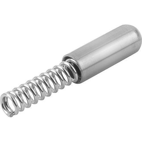 KIPP K1277.123016 SPRING SLEEVE ROUNDED, FORM:A WITHOUT COLLAR L=16, D1=3 STAINLESS STEEL, COMP:STAINLESS STEEL Online Sale