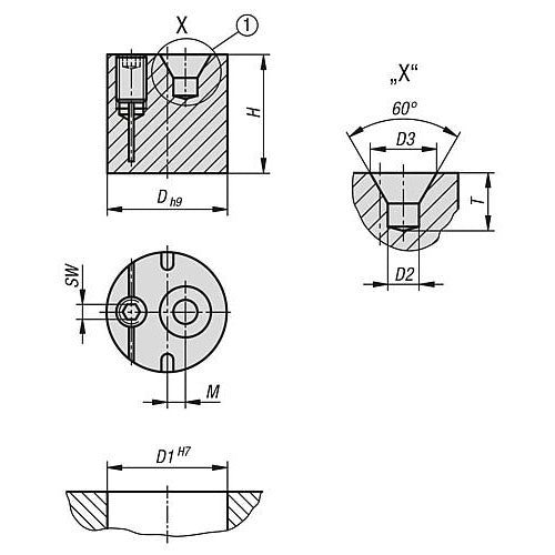 KIPP K1292.181 HOLDER ECCENTRIC D=18 H=15,8 STAINLESS STEEL, WITH CENTRE BORE, SW=2,5 Discount