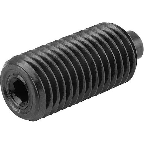 KIPP K1370.05 SPRING PLUNGER STANDARD SPRING FORCE D=M05 L=18 STEEL, FLAT, COMP:PIN STEEL on Sale