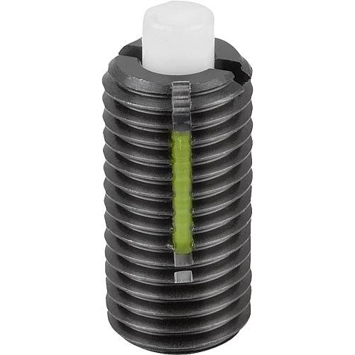 KIPP K1373.05 SPRING PLUNGER STANDARD SPRING FORCE D=M05 L=18 STEEL, FLACH, MIT GEWINDESICHERU, COMP:PIN POM Online Hot Sale
