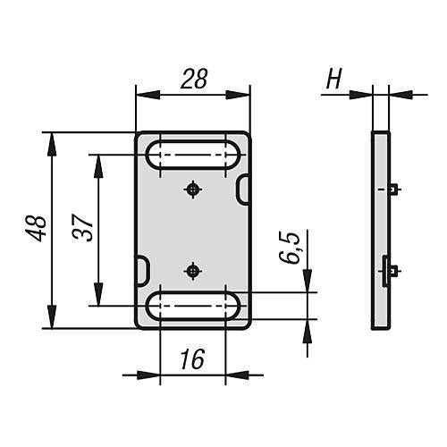 KIPP K1294.94 SPACER FOR BALL CATCH, POLYAMIDE BLACK Sale