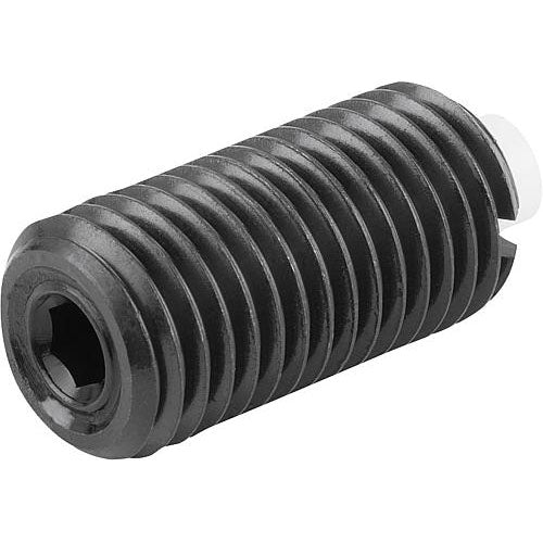 KIPP K1372.16 SPRING PLUNGER STANDARD SPRING FORCE D=M16 L=32 STEEL, FLAT, COMP:PIN POM Online Sale