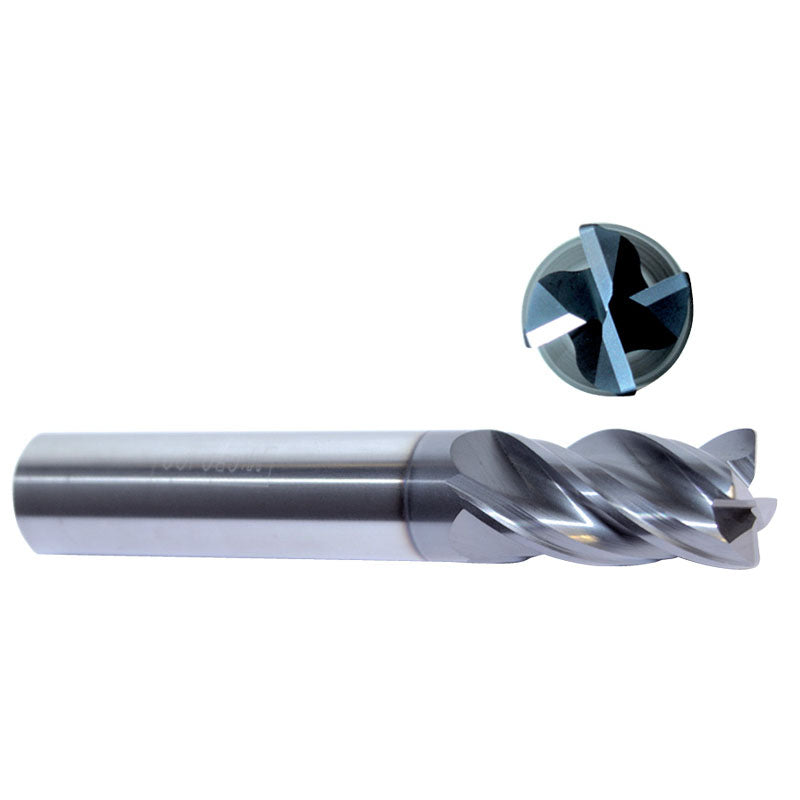 Micro 100 GE45VHM5004X 1/2 Dia. 1 LOC 3 OAL .030 Radius 4 Flute Carbide S/E HP End Mill-AlTiN Online now