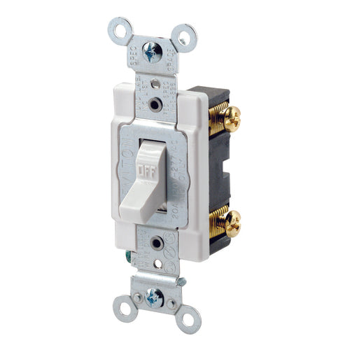 Leviton LV101223SW 20 A; 120/277 Volt; WD-1, WD-6; 3 Way Switch – White Online now