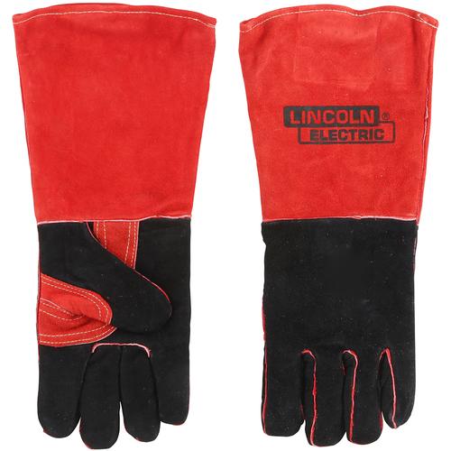 Lincoln Electric LE01KH643 Welding Gloves – Red Black Leather Indus KH643 Online Hot Sale