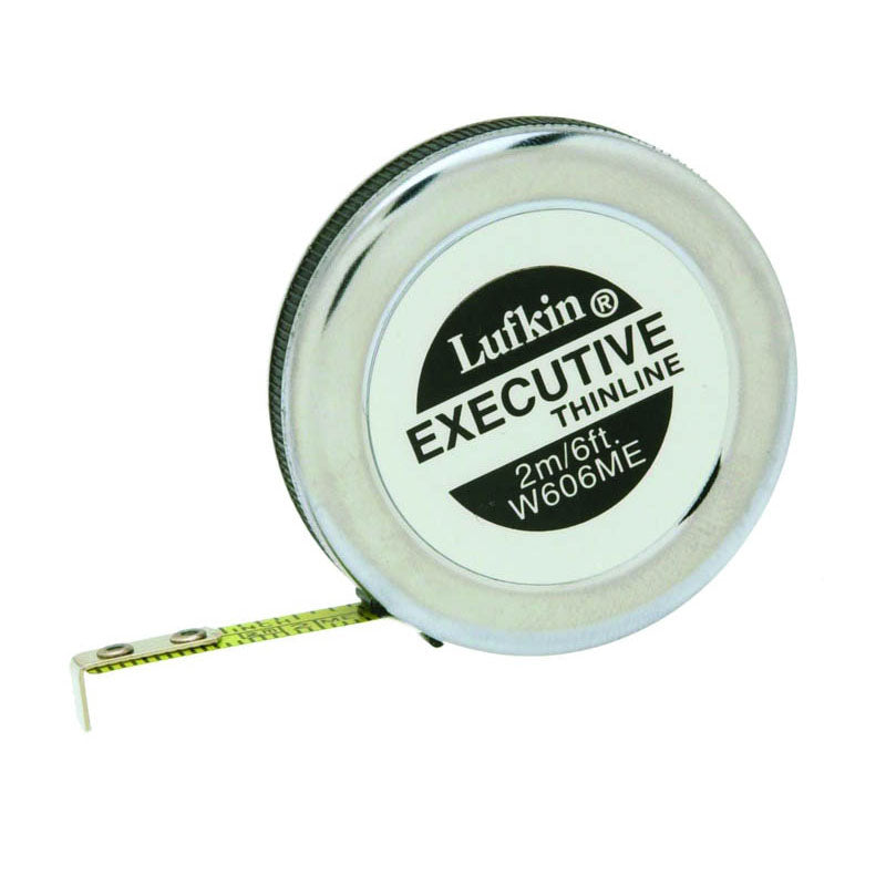 Lufkin MZ50W606ME 1/4" x 2m (6′) Executive Thinline Pocket Tape Measure on Sale