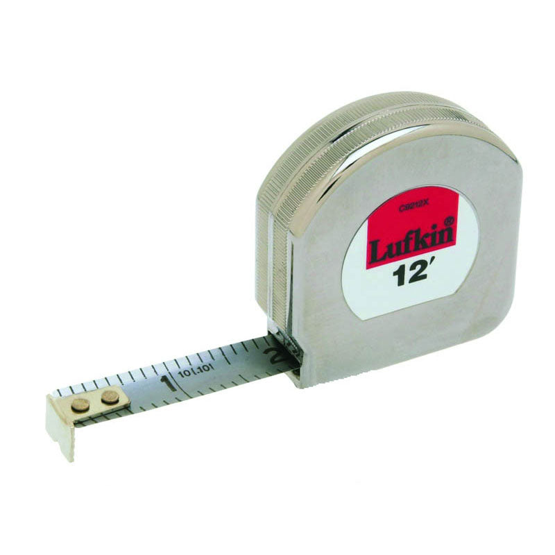 Lufkin MZ50C9212X 1/2" x 12′ Mezurall Chrome Clad Tape Measure Supply
