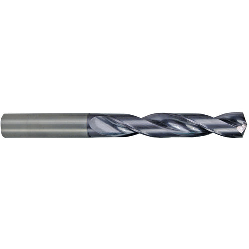 M A Ford AX2702810 11/16" Dia. x 45/64" Shank x 3.74" Flute Length x 6.22" OAL, 5xD, 142°, AlTiN, 2 Flute, Coolant Thru, Round Solid Carbide Drill on Sale