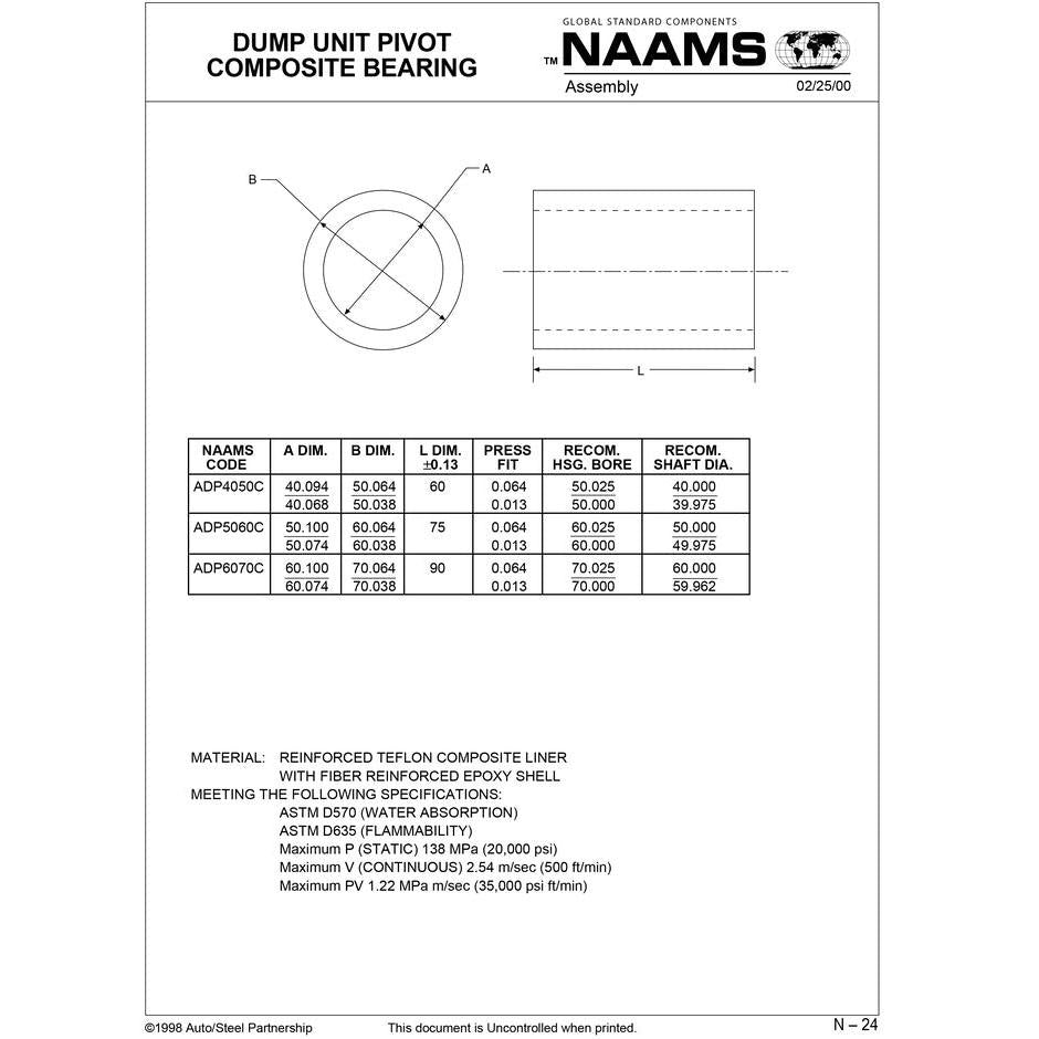 NAAMS Composite Bearing ADP4050C on Sale