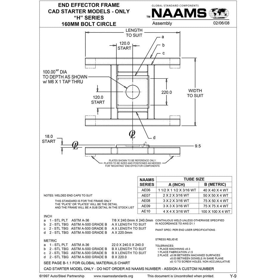 NAAMS End Effector Frame AE07 Discount