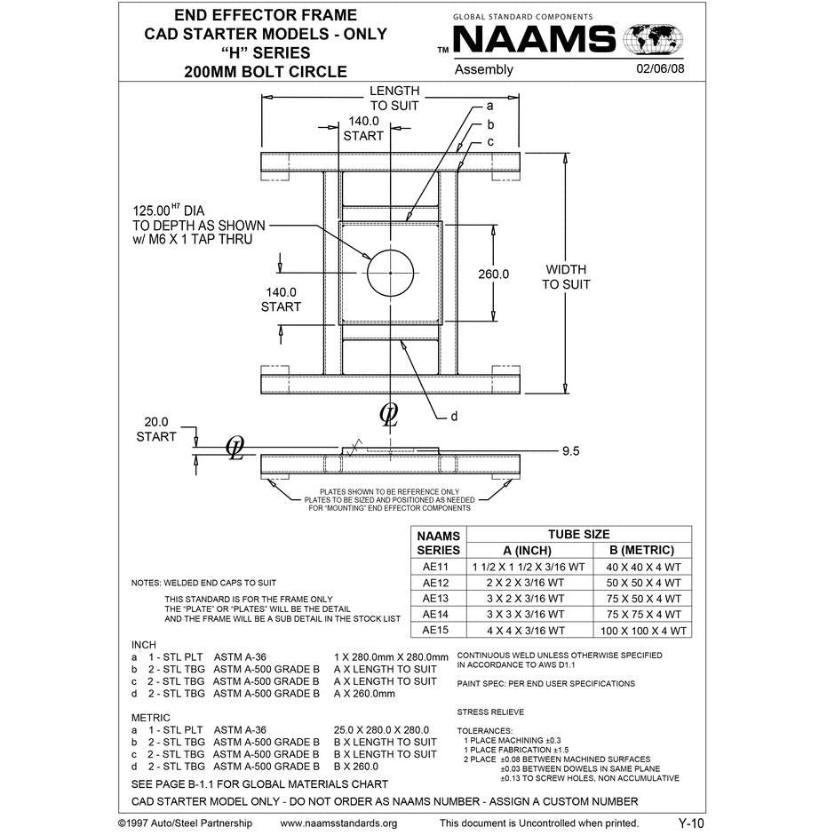 NAAMS End Effector Frame AE13 Online Sale