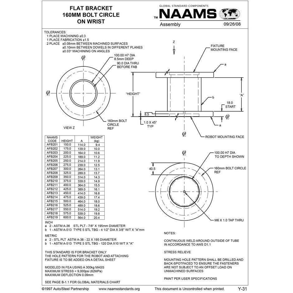 NAAMS Flat Bracket AFB219 Online Hot Sale