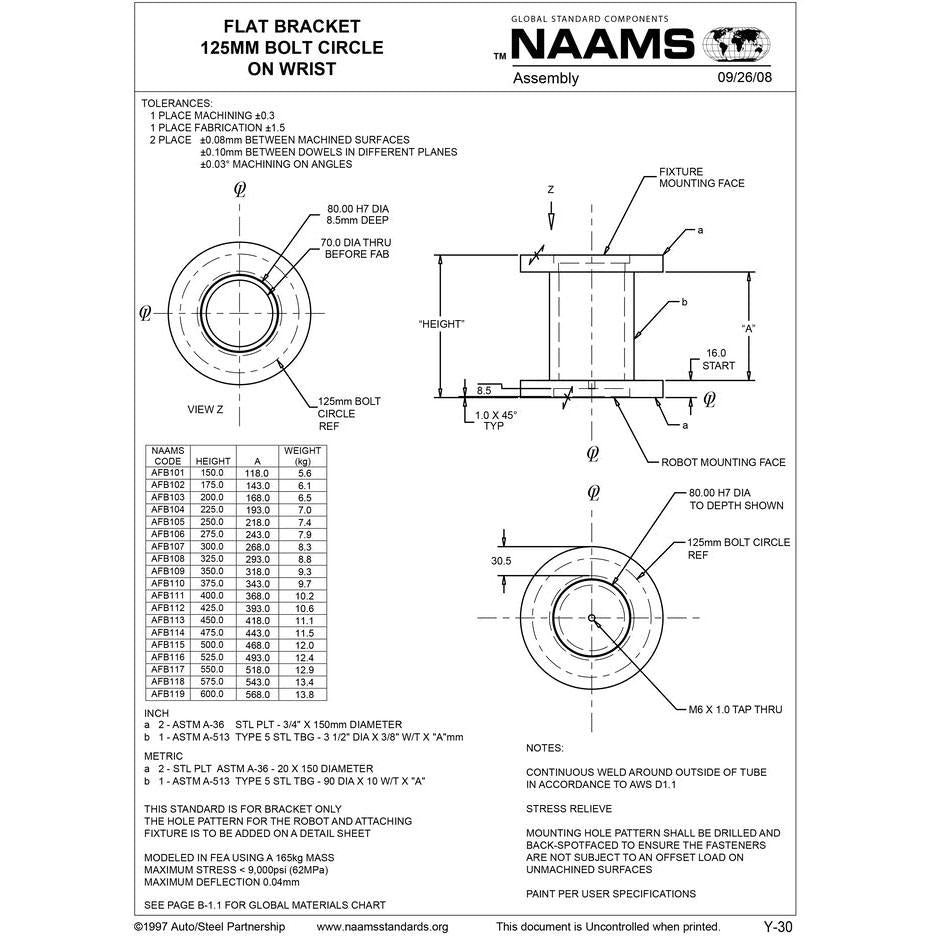 NAAMS Flat Bracket AFB114 Online now