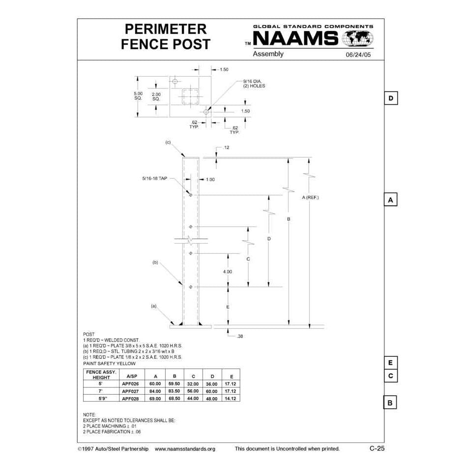 NAAMS Fence Post APF027 Fashion