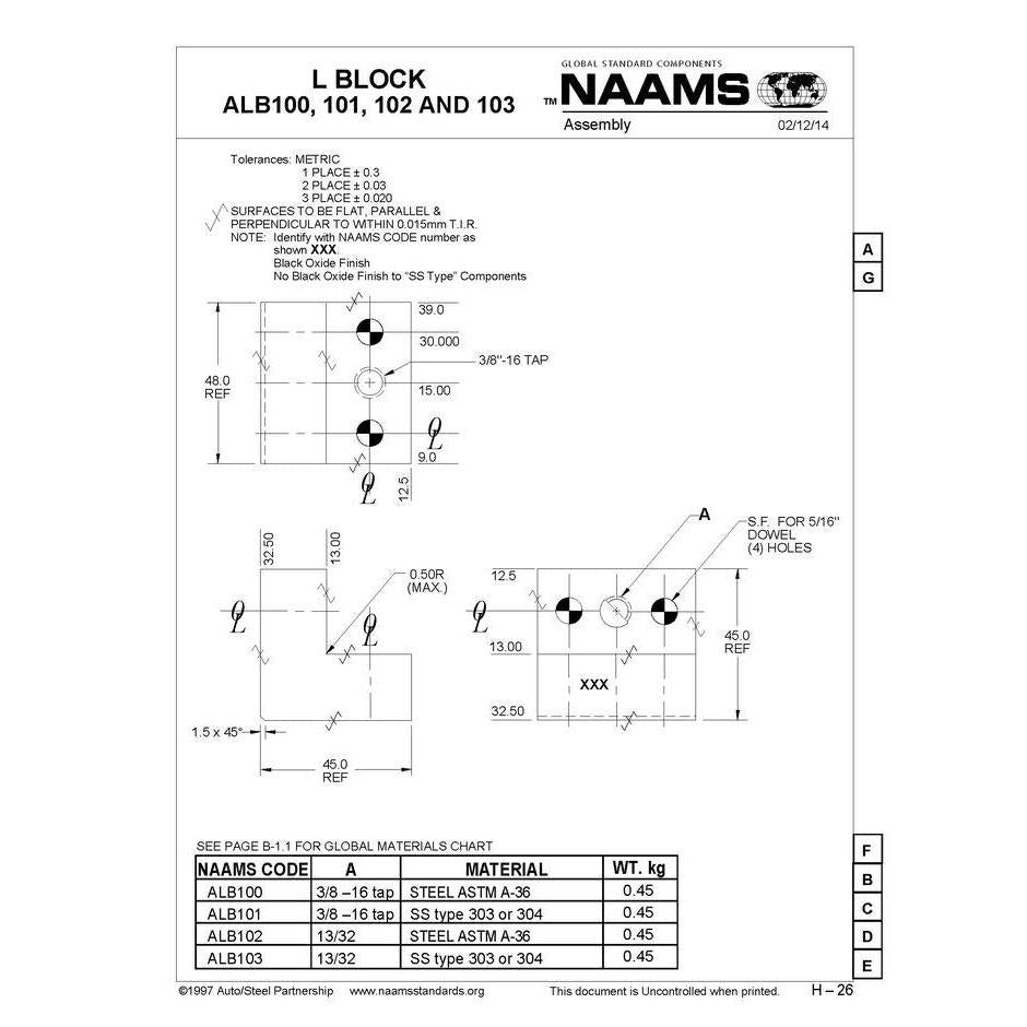 NAAMS L-Blocks ALB100 Discount