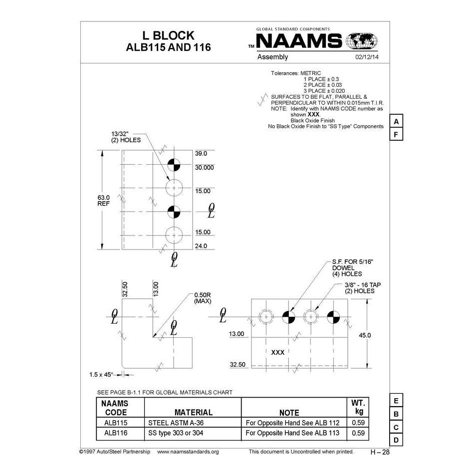 NAAMS L-Blocks ALB115 Discount