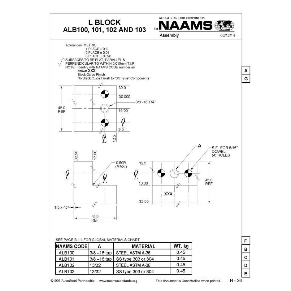 NAAMS L-Blocks ALB103 Discount