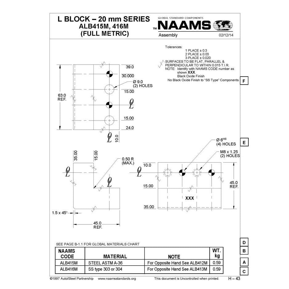 NAAMS L-Blocks ALB416M on Sale