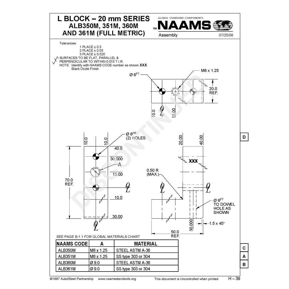 NAAMS L-Blocks ALB350M Hot on Sale