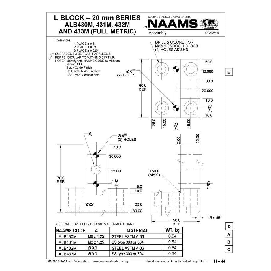 NAAMS L-Blocks ALB431M Fashion