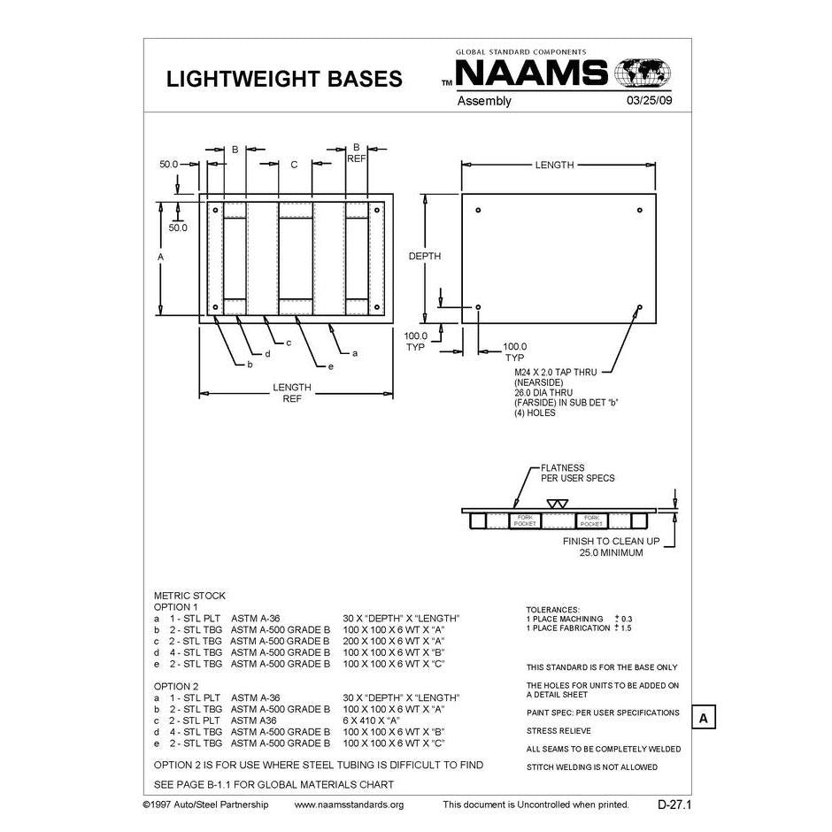 NAAMS Lightweight Base ASB0616LM Online now
