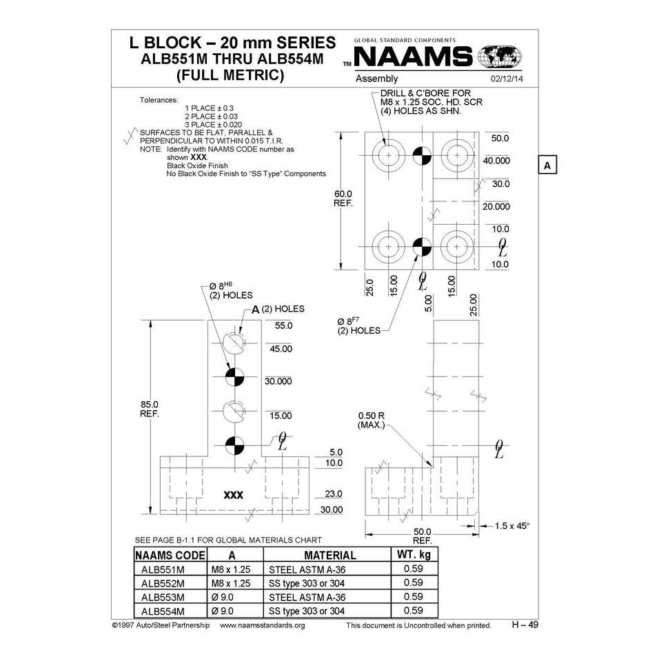 NAAMS L-Blocks ALB554M on Sale