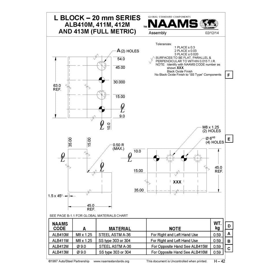 NAAMS L-Blocks ALB413M Fashion