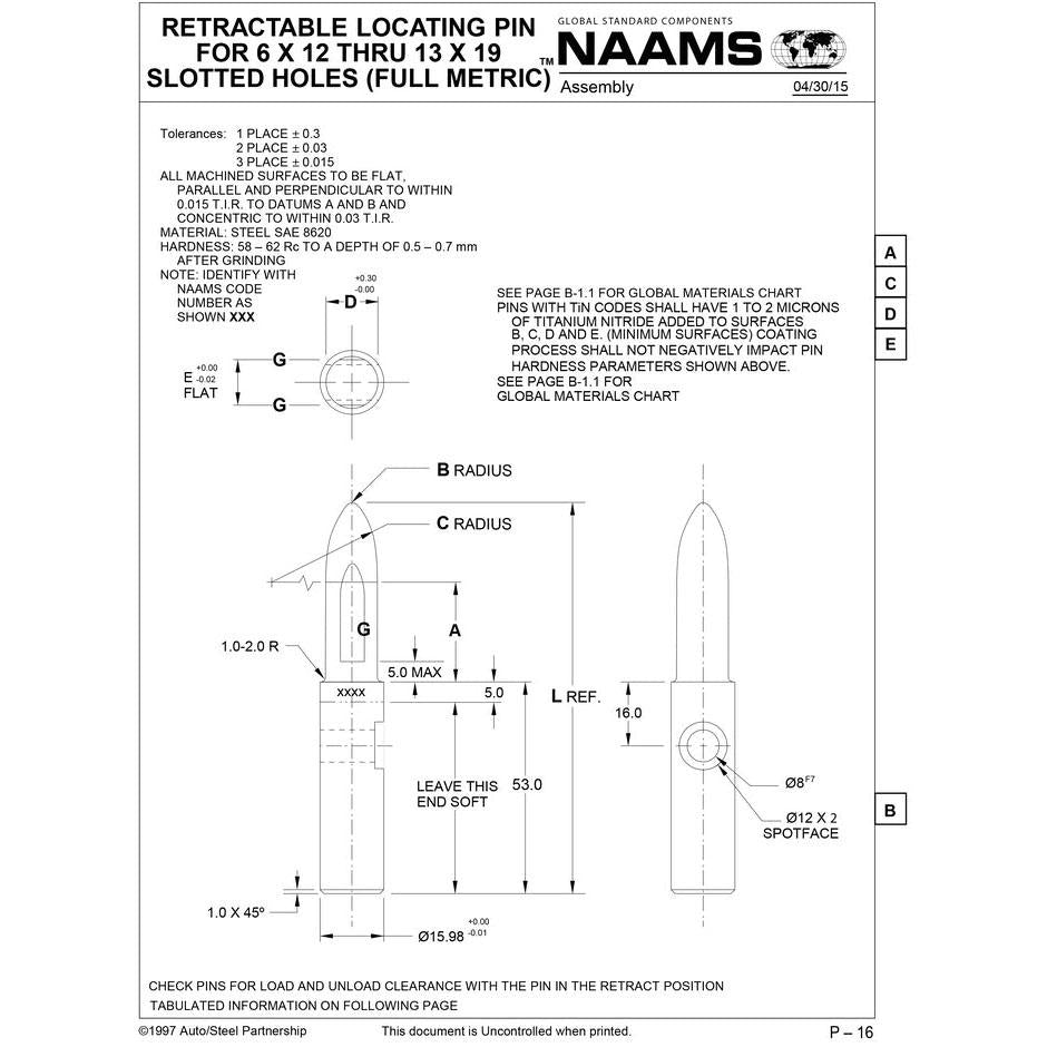 NAAMS Locating Pin APE061S Online now